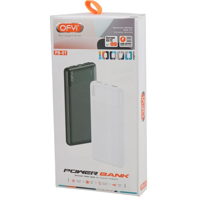 پاور بانک اوفی PB-01 12W ظرفیت 10000 میلی آمپر ساعت اصلی