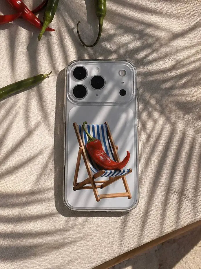 قاب گوشی آیفون و اندروید شفاف فلفل Chillin Pepper